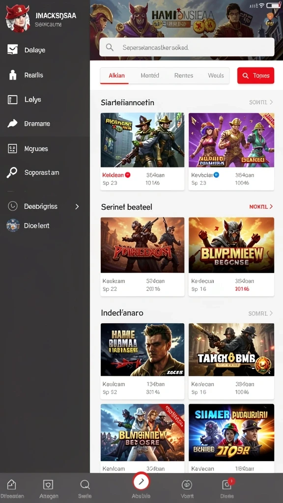 Tampilan utama aplikasi Review Aplikasi 1234bets yang intuitif dan efisien.